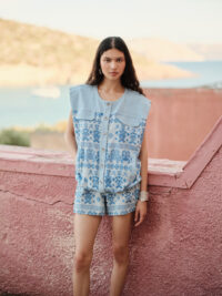 DEVOTION TWINS "GLEAM"Cotton Jacket Sleeveless Jacquard