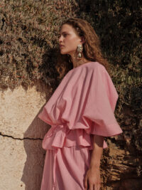 DEVOTION TWINS "INDIGO" Cotton Blouse Gaze