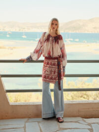 DEVOTION TWINS "ARIA" Linen Blouse Print - Image 5