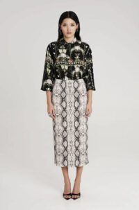 PEACE & CHAOS "Serpentine" midi skirt