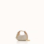 CHRISTINA MALLE "CANDY" Silver Straw Bag