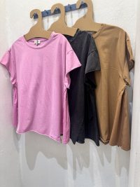LOLISTY "LONG COTTON T-SHIRT WITH POPLINE SIDES" - Image 2