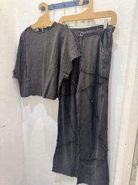 LOLISTY "LINEN PANTS WITH DIAGONAL SEAMS" - Image 3