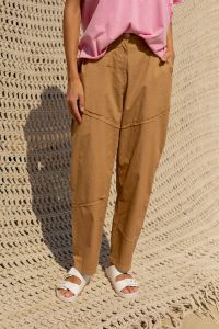 LOLISTY "PANTS IN POPLIN WITH DECORATIVE SEAMS" - Image 4