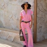 LOLISTY "LINEN PANTS WITH DIAGONAL SEAMS"